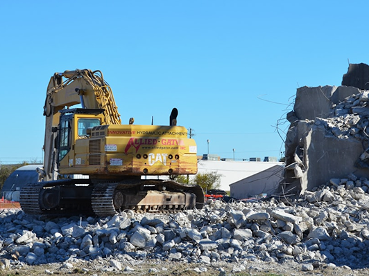 상가 건물 철거 현장